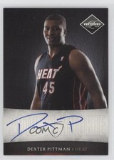 2010-11 Panini Limited Next Day Auto 14/97 Dexter Pittman #33 Auto 3c7