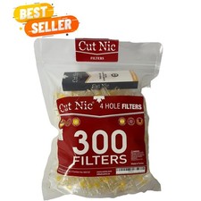 Convenient 300 Pack 4 Hole Cigarette Filters - Fits Regular King Size Smokes