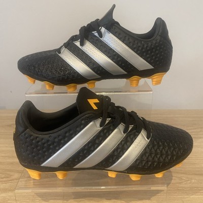 Adidas Ace 16.4 Fußballschuhe schwarz silber gestreift Größe 6