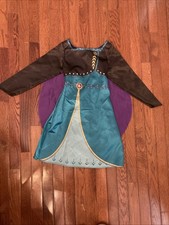 Disney Frozen 2 Queen Anna Dress  Cape Size 3 4-6 Dress Up Girls Kids Costume