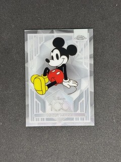 Topps Chrome Disney 100 Mickey Mouse Base Card #1 Mint Condition 2023