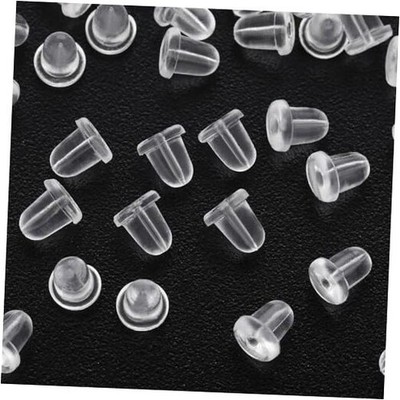 Earring Backs Rubber,pcsSoft Clear Ear Safety Back Pads Backstops Bullet 200