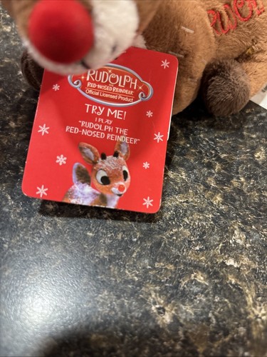 Dan Dee Plush 5" Rudolph the Red Nosed Reindeer Stuffed Animal Sings - Picture 7 of 8