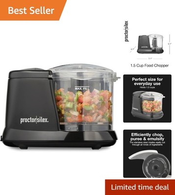 Durable Electric Vegetable Chopper & Mini Food Processor for Chopping, Puree ...