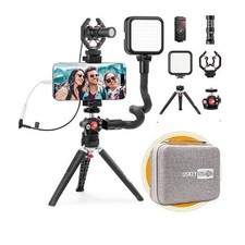 USKEYVISION Smartphone Vlogging Video Microphone Kit-iPhone/Android-NEW
