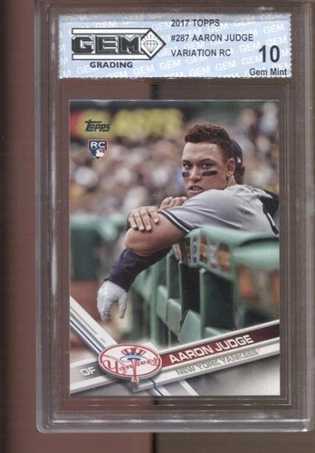 2017 Aaron Judge Topps Variation Leaning on Railing #287 Gem Mint 10 RC Yankees
