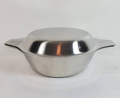 WMF Fraser's Germany Cromargan Stainless MCM Pan Serving Bowl w/Lid #2724 - VGC