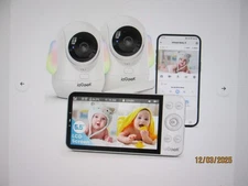 ieGeek 5.5’’Split-Screen Baby Monitor,2.5K Baby Monitor with 2 Cameras and Audio