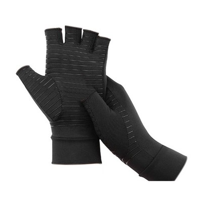 1X(Arthritis Handschuhe Handstütze Handgelenkbandage für Schwellungen-fingerlos5759