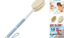 Back Scrubber Anti Slip for Shower, Shower Brush Long Handle Blue 17.11 Inch