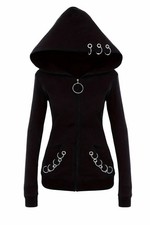 Goth Damem Zipp Pullover