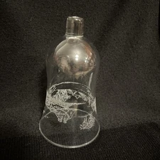 Homco Peg Votive Candle Holder Etched Winter Sleigh Ride Church  