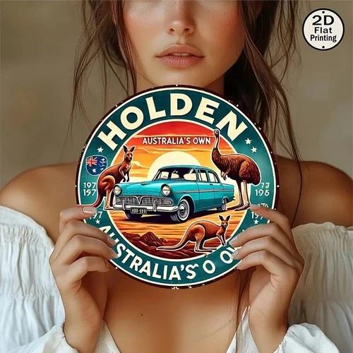 Printing Vintage Round Holden Australia Tin Metal Signs Home Décor 8x8