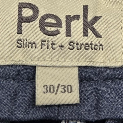 Perk Pants Mens 30x30 Slim Fit Stretch Chinos Casual Comfort Flat Front Trousers - Picture 5 of 10