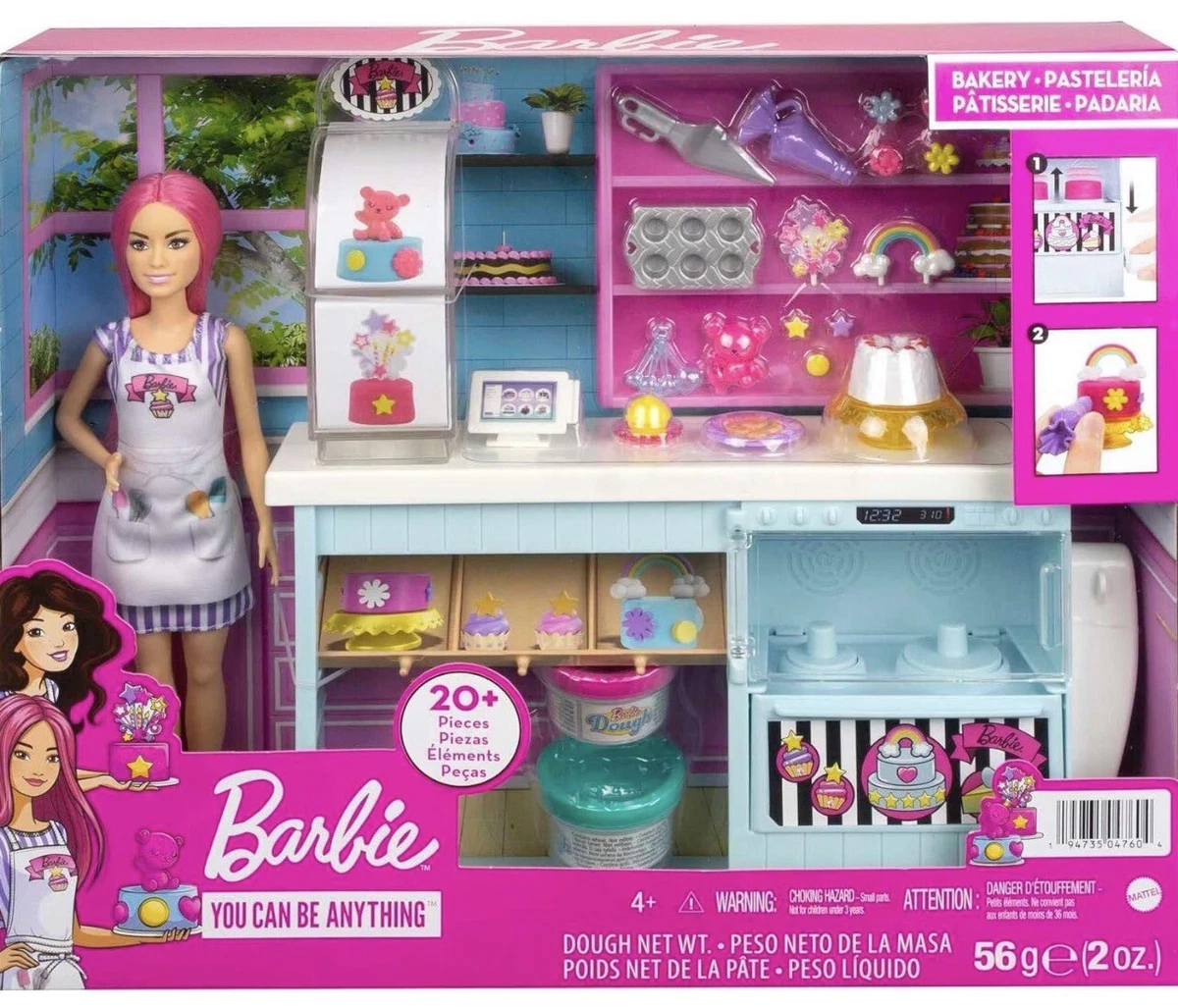 Barbie Bakery Playset With Doll Accessories Baking Station 20