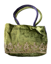 Vintage Moyna Velvet Handbag Women's Elegant Evening Purse Handcrafted B5