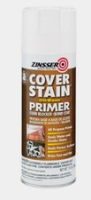 Zinsser COVER STAIN 13 oz. Primer & Sealer Oil-Based Spray Flat White 3608 NEW!! 1.46 per fl oz