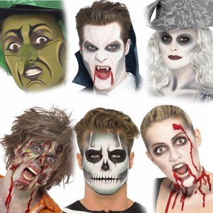 Halloween Maquillaje Vampiro Fantasma Esqueleto Zombi Disfraz