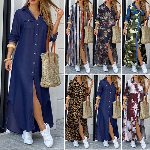 Maxi Shirt Dress Plus Size 