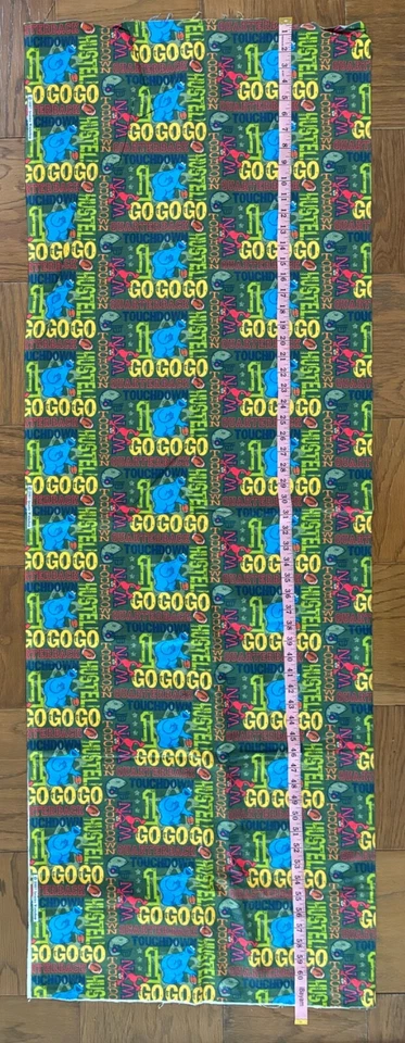 Sesame Workshop 2007 Fabric 1.5 Yards Cookie Monster Elmo Football Flannel - Image 4 of 4
