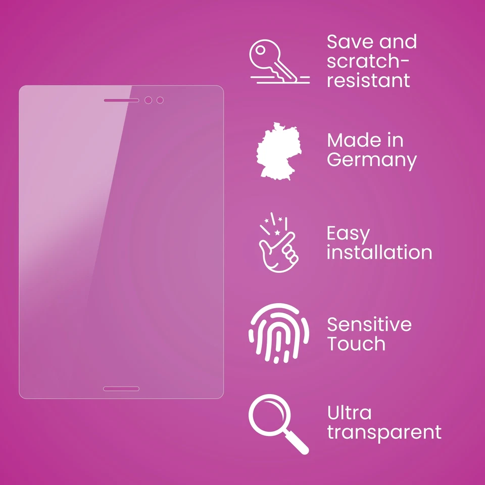 atFoliX Glass Protector for Asus ZenPad S 8.0 9H Hybrid-Glass - Image 3 of 4