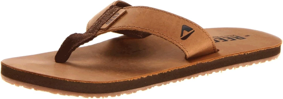 Reef leather smoothy sales flip flops