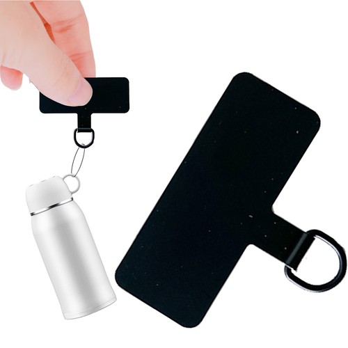 2pcs Phone Lanyard Patch-Cellphone Strap Tether Tab Phone Strap Parts Black - Photo 5 sur 10