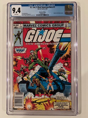 G.I. JOE #1 CGC 9.4 Near Mint (WHITE Pages) RARE NEWSSTAND VARIANT! (New SLAB!)