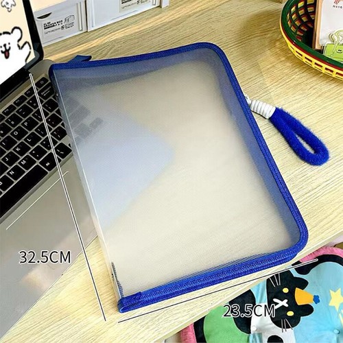 Transparent Zipper Document Pouch Waterproof File Folder Handheld Storage Bag - Picture 16 of 16