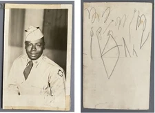 1940s Negro League Jim Williams Indianapolis Clowns Baseball Signed Snapshot