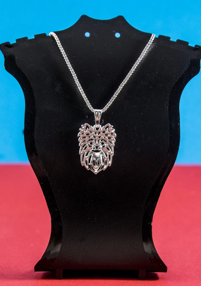 Halskette mit Hunde - Anhänger Langhaar Chihuahua. Silber. Hund Schmuck - Bild 4 von 4