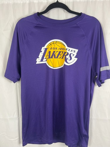 Lakers Shirt Mens Large NBA Combine Loose Heatgear Purple Basketball