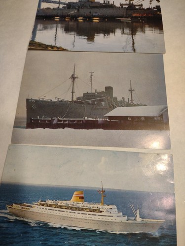 Vtg POSTCARD LOT M/S Sagafjord Den Norske Amerikalinje Battleships Swiss - Picture 3 of 6