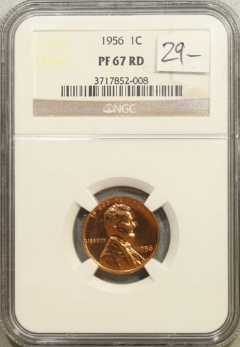 1956 Proof Lincoln Wheat Cent NGC PF67 RD #2-008