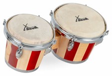 BONGO RÉTRO 18CM ET 22CM AVEC CLE A ACCORDER TAMBOUR BATTERIE PERCUSSIONS NEUF