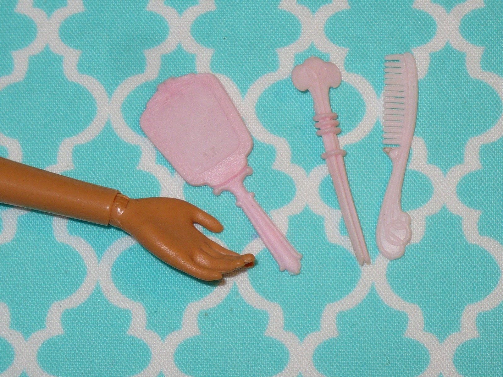 Vintage DAWN DOLL ROCK FLOWERS PINK MINIATURE QUICK CURL TOOL COMB