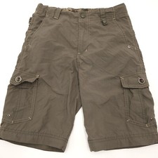 REI Shorts Size 8/10 Med Boys UPF 30 Brown Cargo 8" Inseam