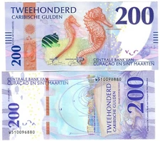 Curacao and Sint Maarten (Saint Martin) 200 Caribbean Guilders 2025 UNC "W"