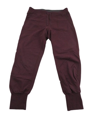 Patagonia Ahnya Fleece Joggers Womens Small Maroon Crop Sweatpants Lounge Yoga