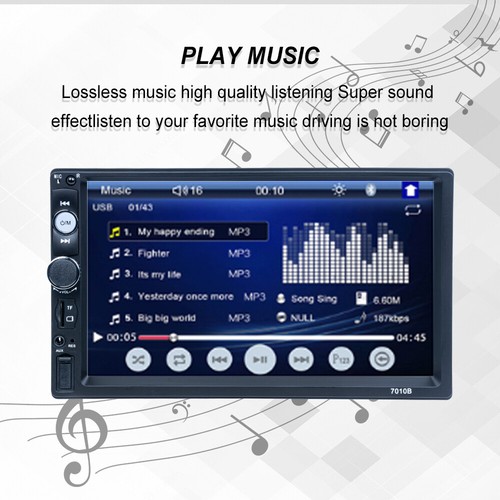 Car Stereo HD Touch Screen Bluetooth FM Radio Single 1 DIN 7 Inch USB AUX+Cam - Picture 5 of 12