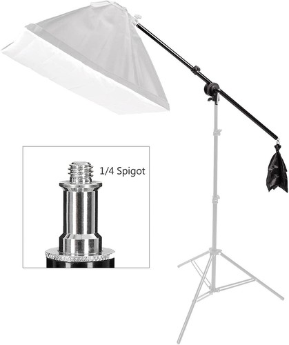 Fodoto 2.5ft to 4.6ft Overhead Boom Hair Light Arm - Adjustable Video Photo Mic - Picture 1 of 7