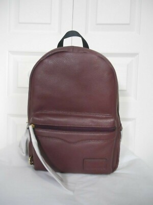 NWT Rebecca Minkoff $295 Medium Zip Leather Backpack, Dark  display picture 3