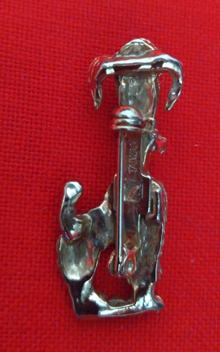 Schöne Vintage Pudel Hund Brosche 1 1/2" x 1/2" - Bild 2 von 2