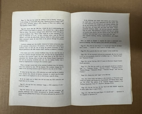 The Deming Route to Quality and Productivity : Road Maps… Scherkenbach Signed - Picture 8 of 10