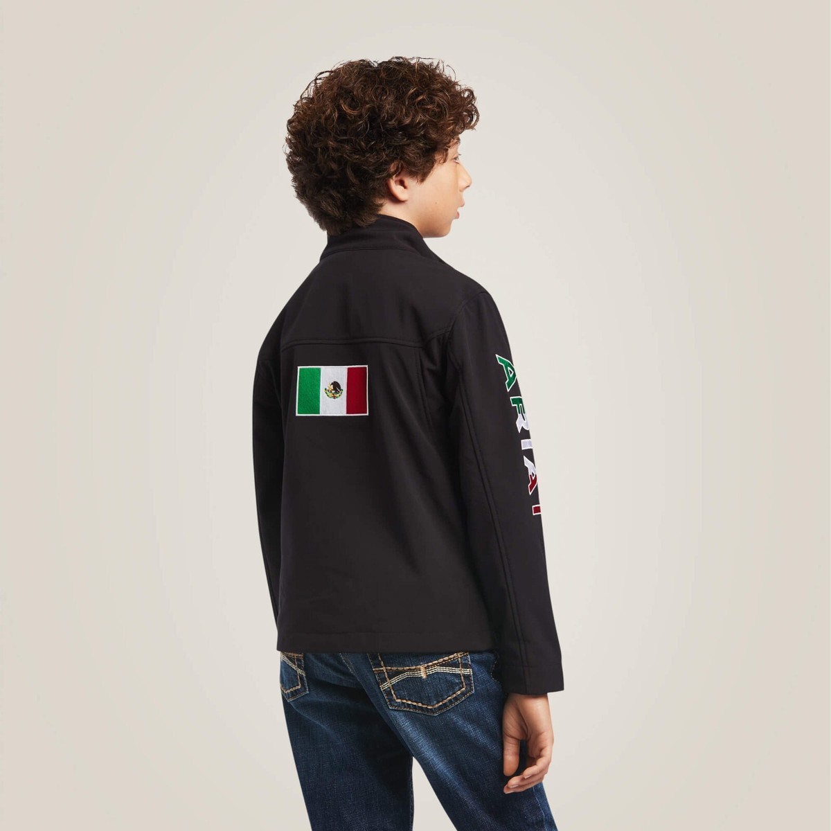 Ariat® Children's New Team Softshell Mexico Black Jacket -10036550