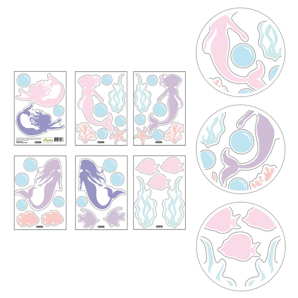 Kids Room Decor Mermaid Wall Sticker Independent Stickers Removable eBay