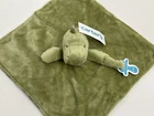 NWT Carters Green Striped Dinosaur Pacifier Holder Baby Plush Security Blanket