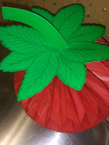8in Strawberry Tissue Decoration - New - Unused - Picture 2 of 2