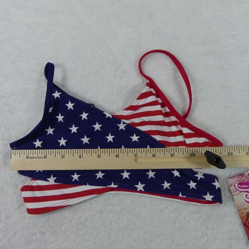 Kanu Surf Swimsuit Girls 12 Red White Blue 2 Piece Bikini Swimwear America 1148 - Picture 9 of 19