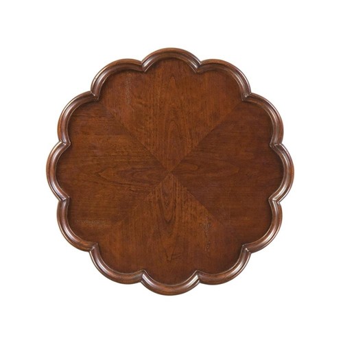 Pemberly Row Modern Pedestal Table In Plantation Cherry Finish - Picture 3 of 3